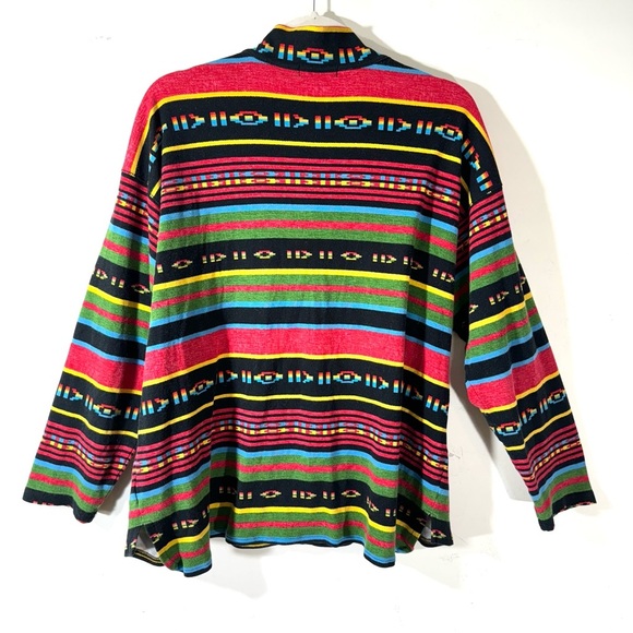 Chaps Women’s Striped Aztec Southwestern 1/4 Zip Top - Picture 5 of 8